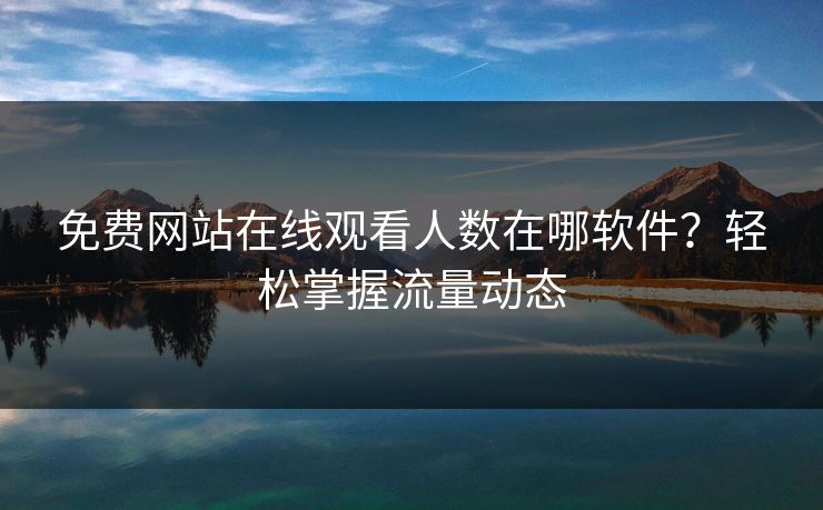 免费网站在线观看人数在哪软件?轻松掌握流量动态 免费网站在线观看人数在哪软件?轻松掌握流量动态